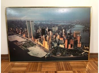 Framed World Trade Center Picture - Plastic Frame  24'H X 36'L