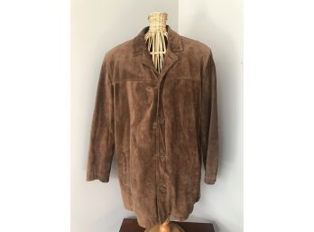 Men's Brown Suede Coat - XL By Merona
