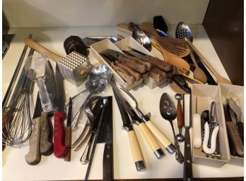 GIANT Kitchen Utensil & Knife Assortment - Too Much To List!