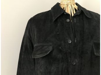 Kenneth Cole Reaction Black Suede Leather Jacket - Size TG (XL)