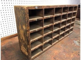 Antique Wooden Mail Sorter From The Waldorf Astoria Hotel - 30'L