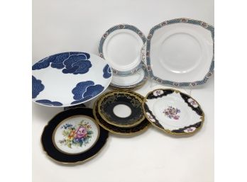 Oh The Blues! Footed Cake Plate, Royal Albert Tray & Plates, Limoge, Weimar, Plus