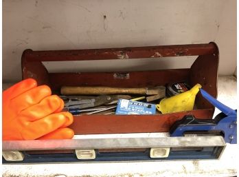 Vintage Kennedy Kit Metal Toolbox With Assorted Tools