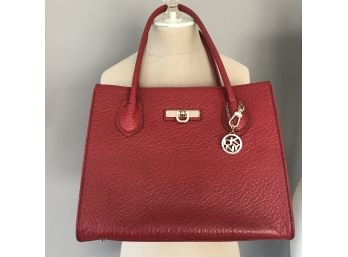 DKNY Leather Medium Satchel Handbag