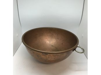 Rustic Copper Bowl With Ring - 10.5'D X 5'H