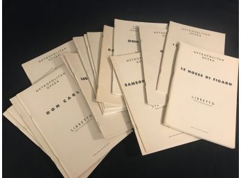 Vintage Metropolitan Opera And G. Schirmers 17pc Collection Of Opera Librettos  1943-1973