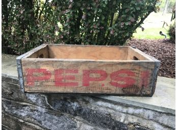 Rustic Pepsi Wooden Box With Handles