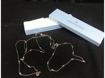 New Touchstone Crystal Necklace In Box - 27' Drop - Can Double And Triple Wrap Swarovski