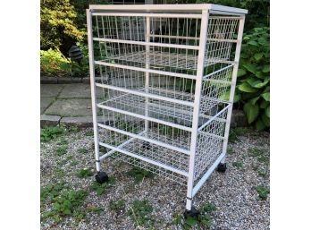 Elfa System 3 Drawer Cart With Wheels