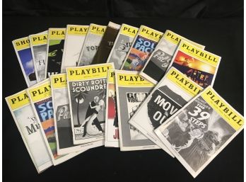 Playbills!  For The Collector - 18 Assorted And Playbill Organizer  2004-2014