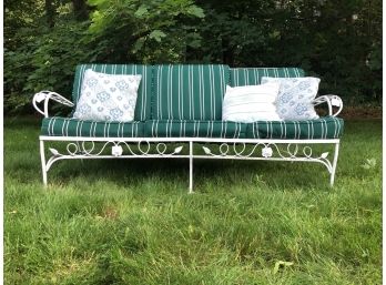 Vintage Leaf And Vine Iron Out Door Sofa - Incl Cushions