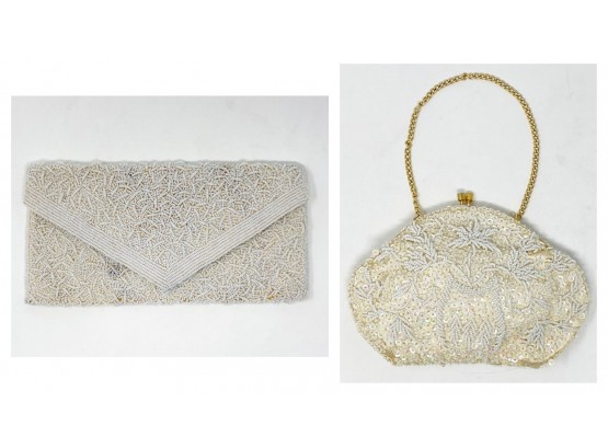 Vintage Beaded Purse And Envelope Clutch