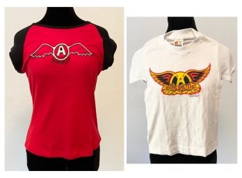 Pair Of Aerosmith T-shirts