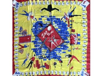 Vintage 1950s Ballet Themes Scarf