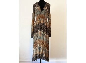 Vintage Longsleeve Pleated Dress