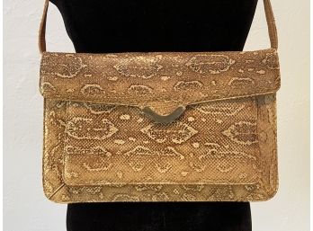 Vintage Snakeskin Shoulder Bag, Made In Argentina For Bloomingdales