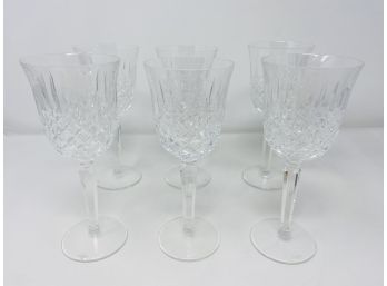 Set Of Six Waterford Crystal Lismore Wine Glasses