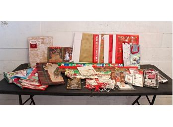 Large Group Of Christmas Wrapping Paper, Bags , Tags & MOre