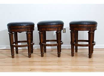 Three Frontgate Swivel  Counter Stools