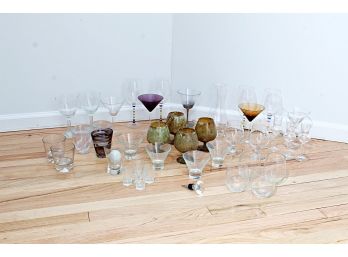 Large Group Of Bar Glassware -42 Pieces
