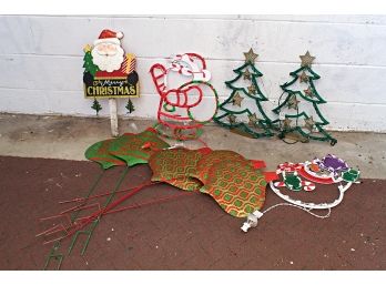 Group Of Holiday Outdoor Signs