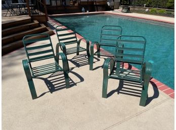 Hampton Bays Green Steel Chairs