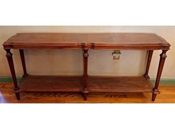 Ethan Allen Banded Two Tier Sofa Table