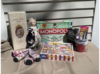 Games, Puzzle And Bisque Head Doll