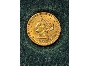 1893 Quarter Eagle $2.50 Gold Coin Exceptional Condition!