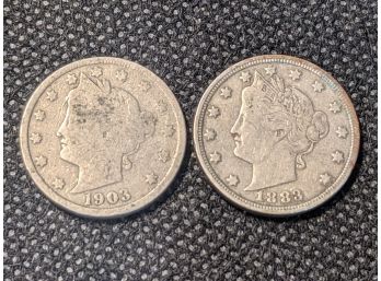 Liberty Nickel 1903 And 1883