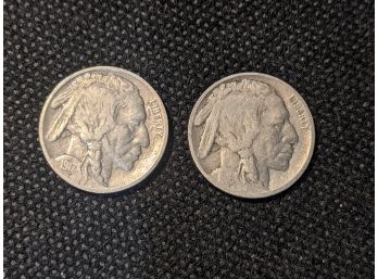 1916 And 1917 Buffalo Nickel