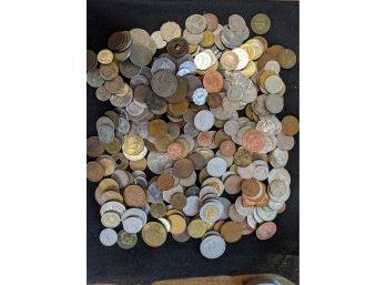 Misc Lot Of Foreign Coins Over 3.5 Lbs
