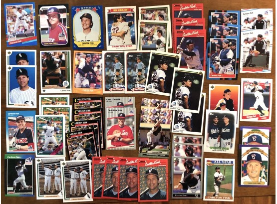 Lot Of 50 Carlton Fisk Cards