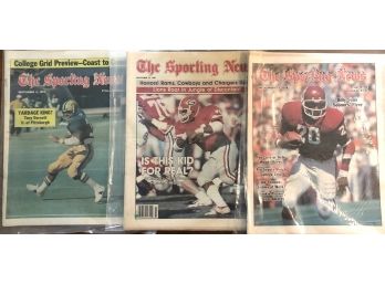 Lot Of 10 Vintage College Football Sporting News Issues