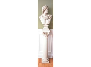 Male Bust And Pedestal