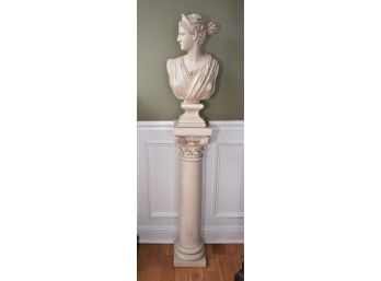 Female Bust And Pedestal