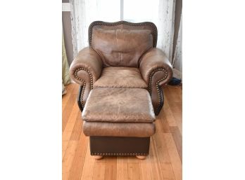 Oversized Leather Chair And Ottoman