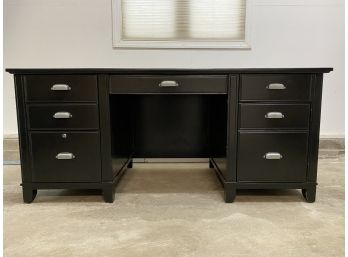 Black Wood Desk By Haverty Furniture Company