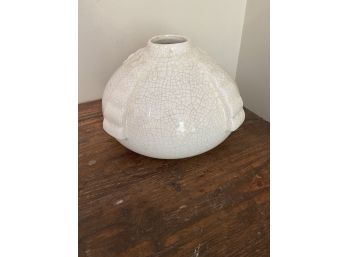 White Crackle Pottery Vase