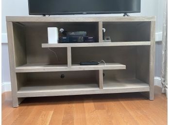 Grey Stained Wood TV Stand