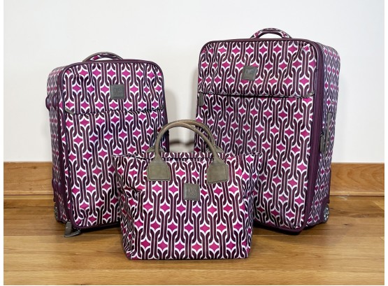 Bright Patterned Luggage By Diane Von Furstenburg