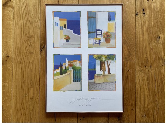 A Framed Print 'Doors Of Santorini'