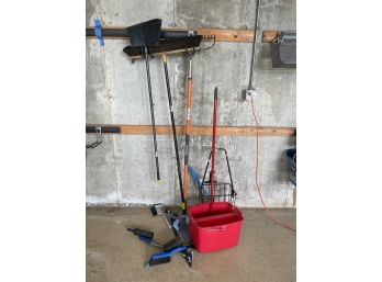 Garage Brooms, Rakes, Buckets And Brushes