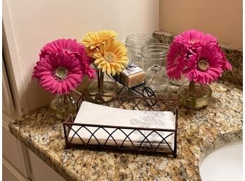 Faux Gerber Daisies In Glass And More Decor