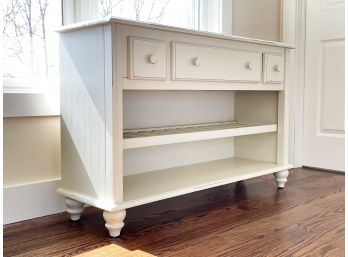 A White Painted Wood Console