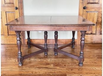 A Vintage Hardwood Dining Table - AS IS