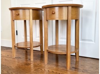 A Pair Of Modern Maple Nightstands