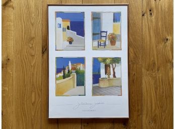 A Framed Print 'Doors Of Santorini'