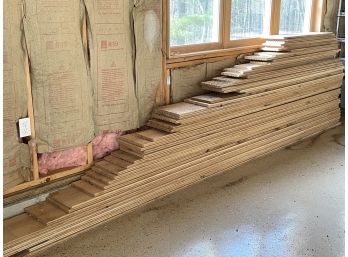 A Large Assortment Of Wide Board Oak Flooring