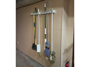 Cleaning Implements And Hanging Rack